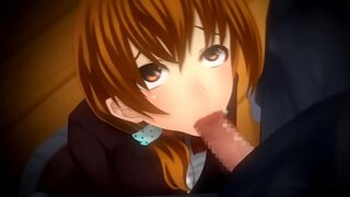 Busty hentai cutie szopni, baszni a szűk punci